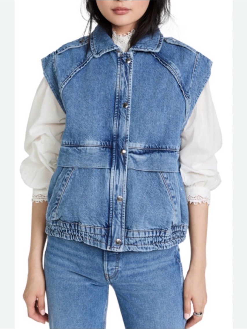 Ba&Sh Ruben Denim Sleeveless Jacket